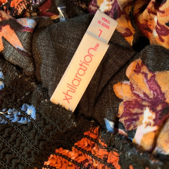 Black Floral Wide Leg Romper - Picture 9 of 9